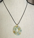 Multicolor Tourmaline pendant with stretchy Elastic string 18" in length