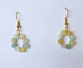 Multicolor Tourmaline Earrings with yellow gold plated stainless steel